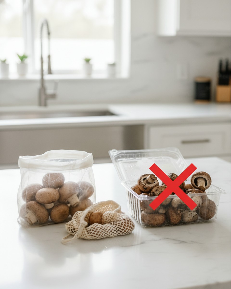 The Clever Reason Savvy Cooks Never Store Mushrooms in Plastic.