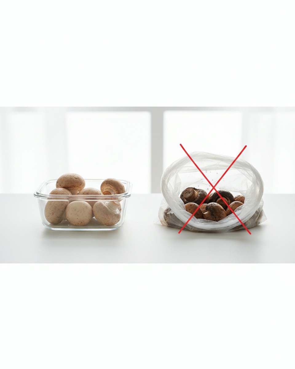 Optimal Mushroom Storage: Why Plastic Containers May Shorten Shelf Life