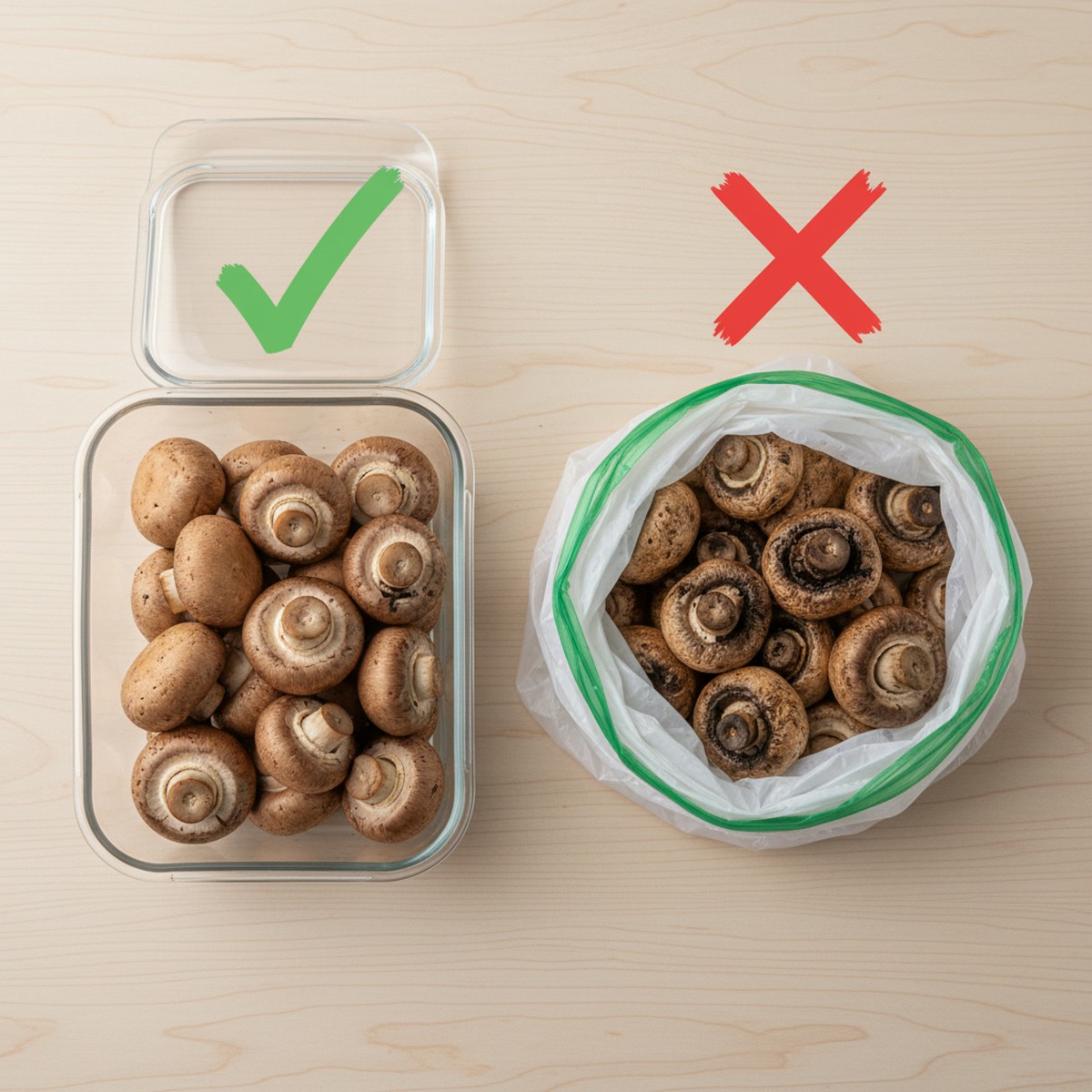 Optimal Mushroom Storage: Why Plastic Containers May Shorten Shelf Life