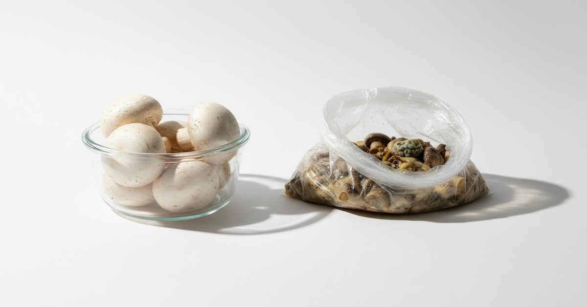 Optimal Mushroom Storage: Why Plastic Containers May Shorten Shelf Life